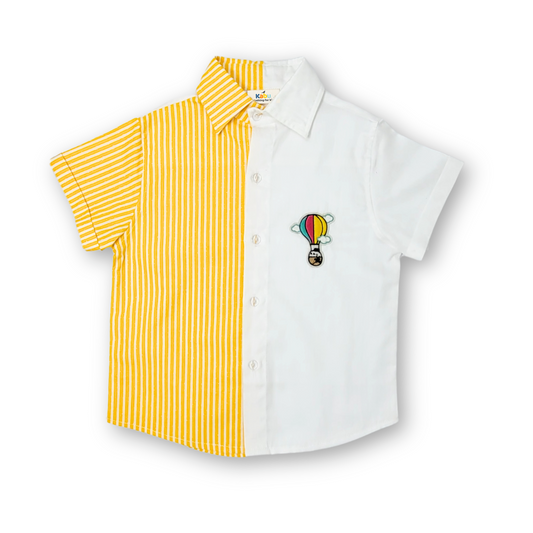 Yellow Stripe Hot Air Balloon Shirt