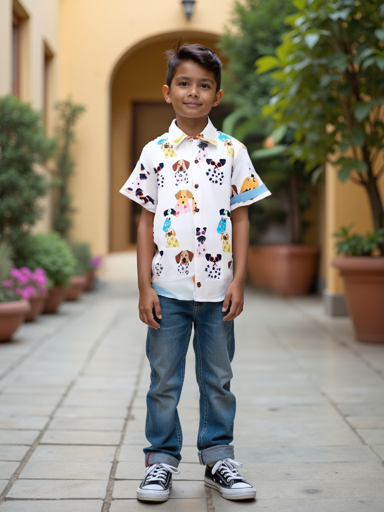 Puppy Parade Boys Cotton Shirt