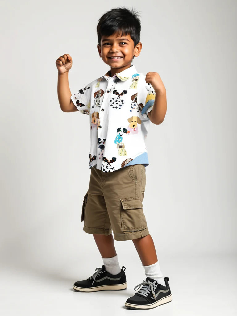 Puppy Parade Boys Cotton Shirt