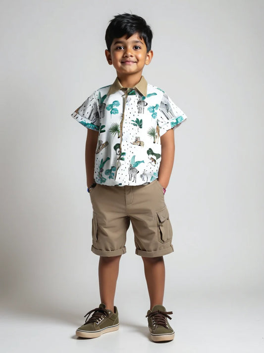 Safari Adventure Boys Cotton Shirt