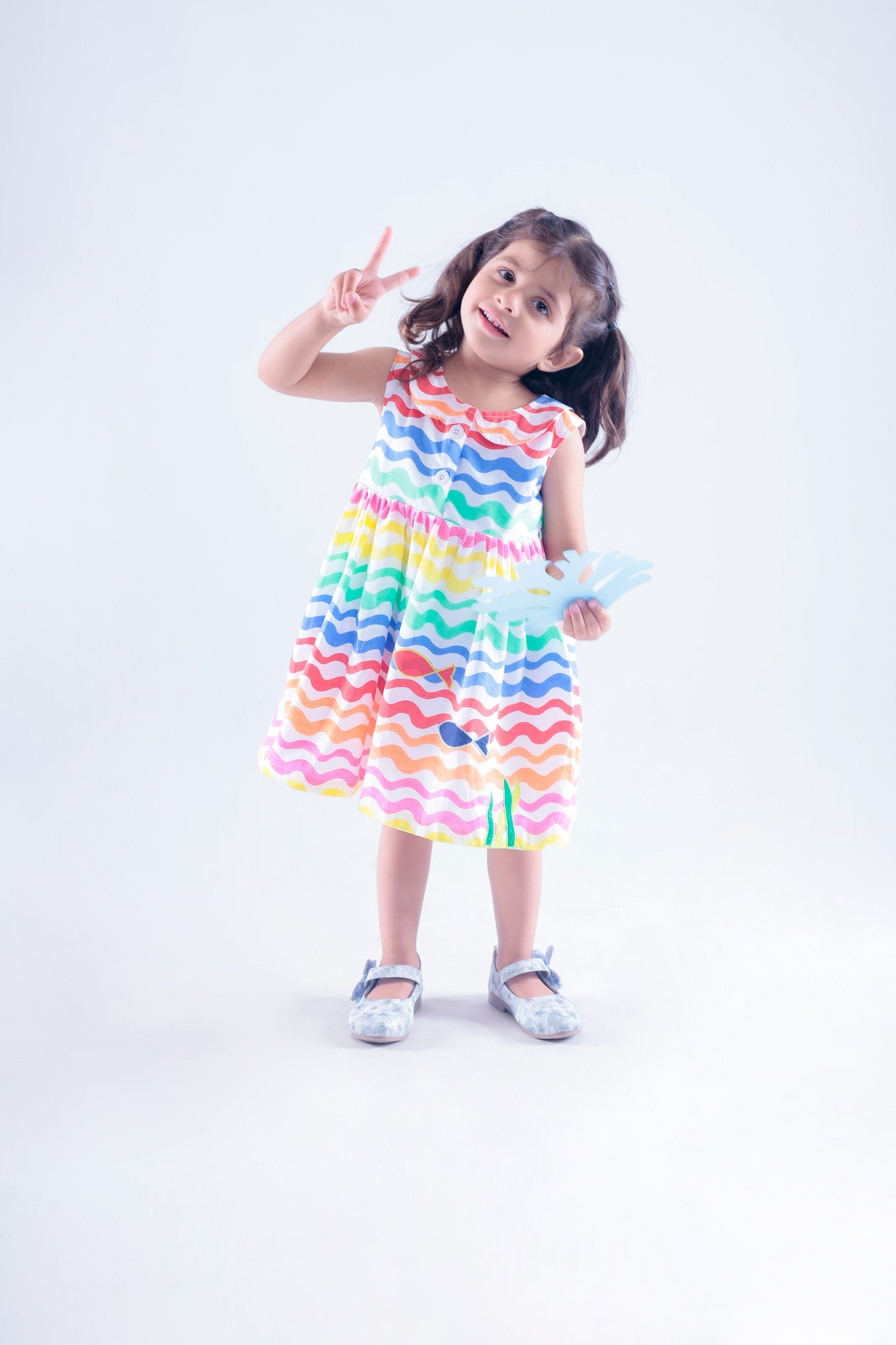Multicoloured Wave Dress