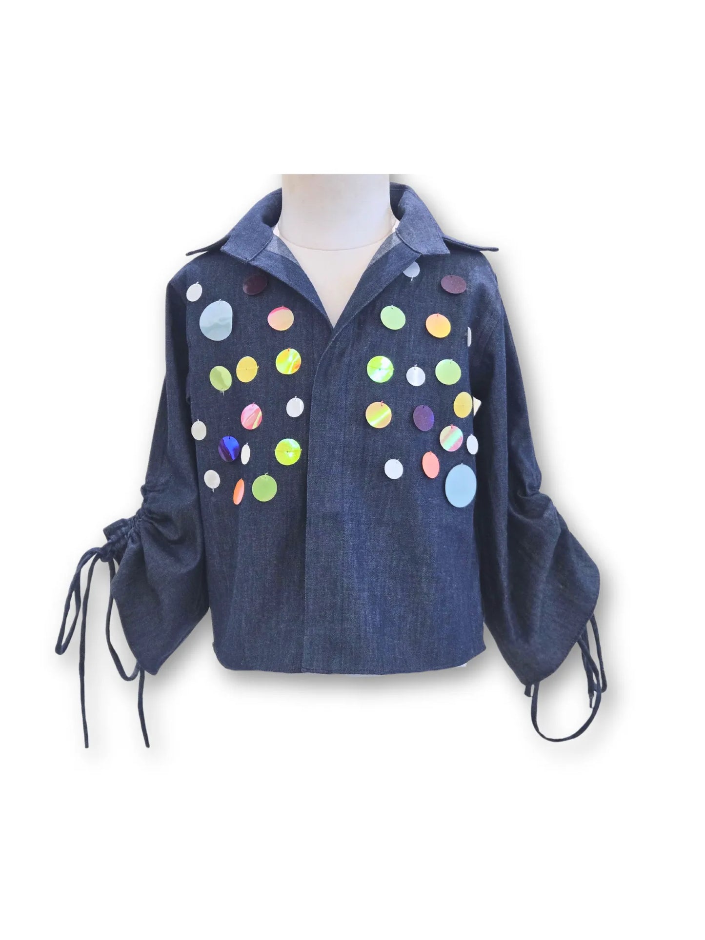 Sequence Embroidered Dark Denim Jacket